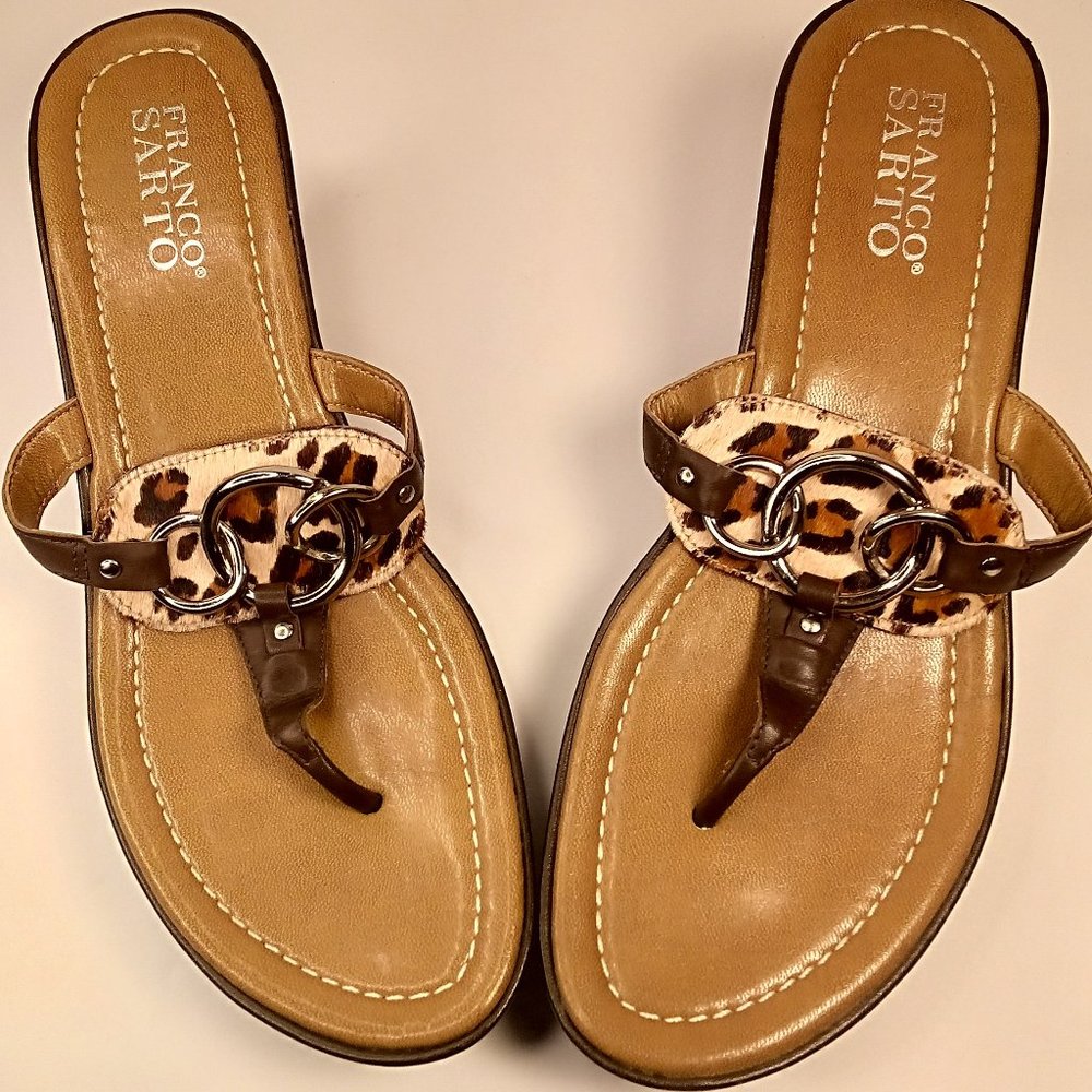 Franco Sarto Leopard Print Wedge Heel - image 1